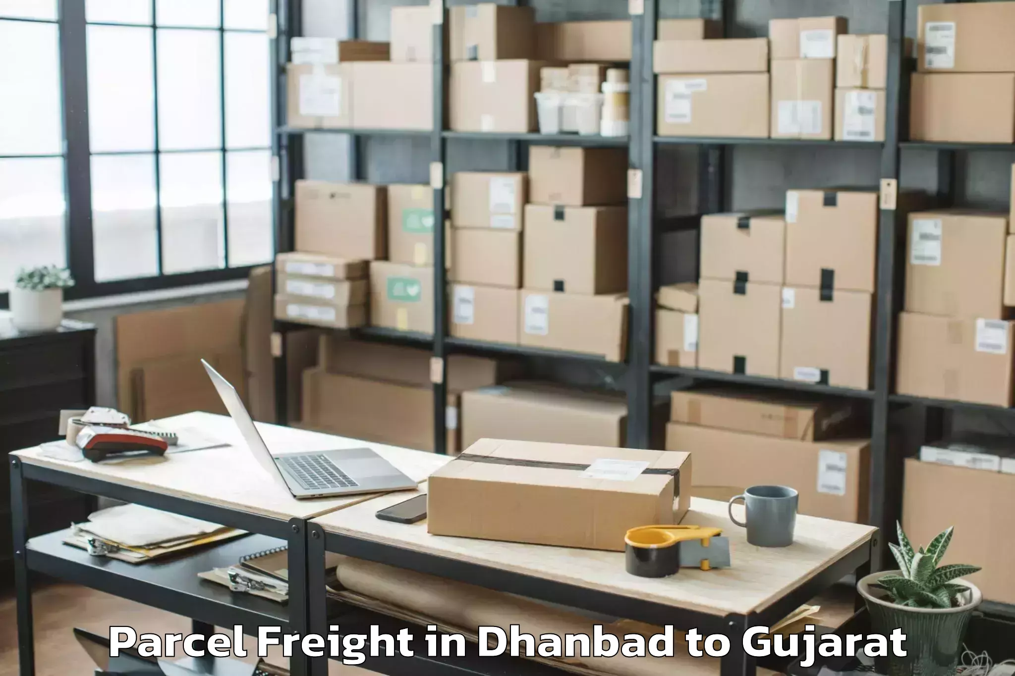 Efficient Dhanbad to Khambhaliya Parcel Freight